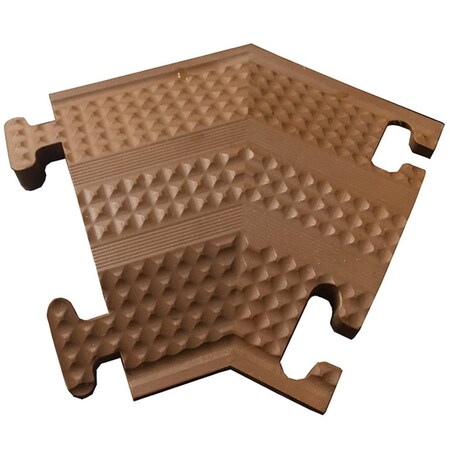 Electriduct Cable Protector 45 Deg Left Turn, 1 Channel, Rubber, Brown DO-ED-SM-T-LT-BN